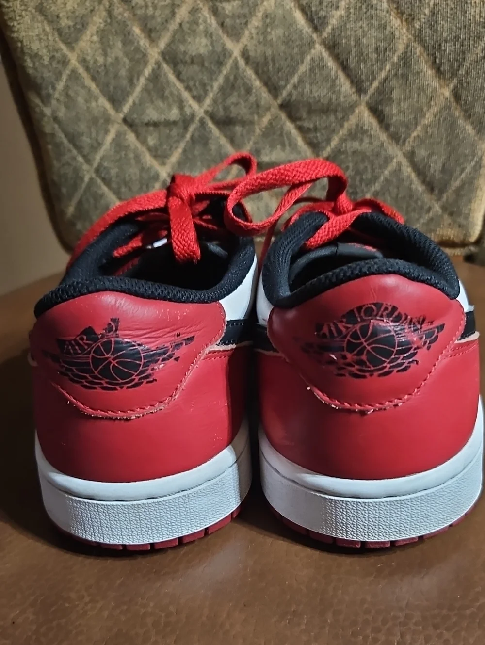 Nike Air Jordan 1 Retro Low OG Black Toe Lace Up Low Top Sneakers Shoes